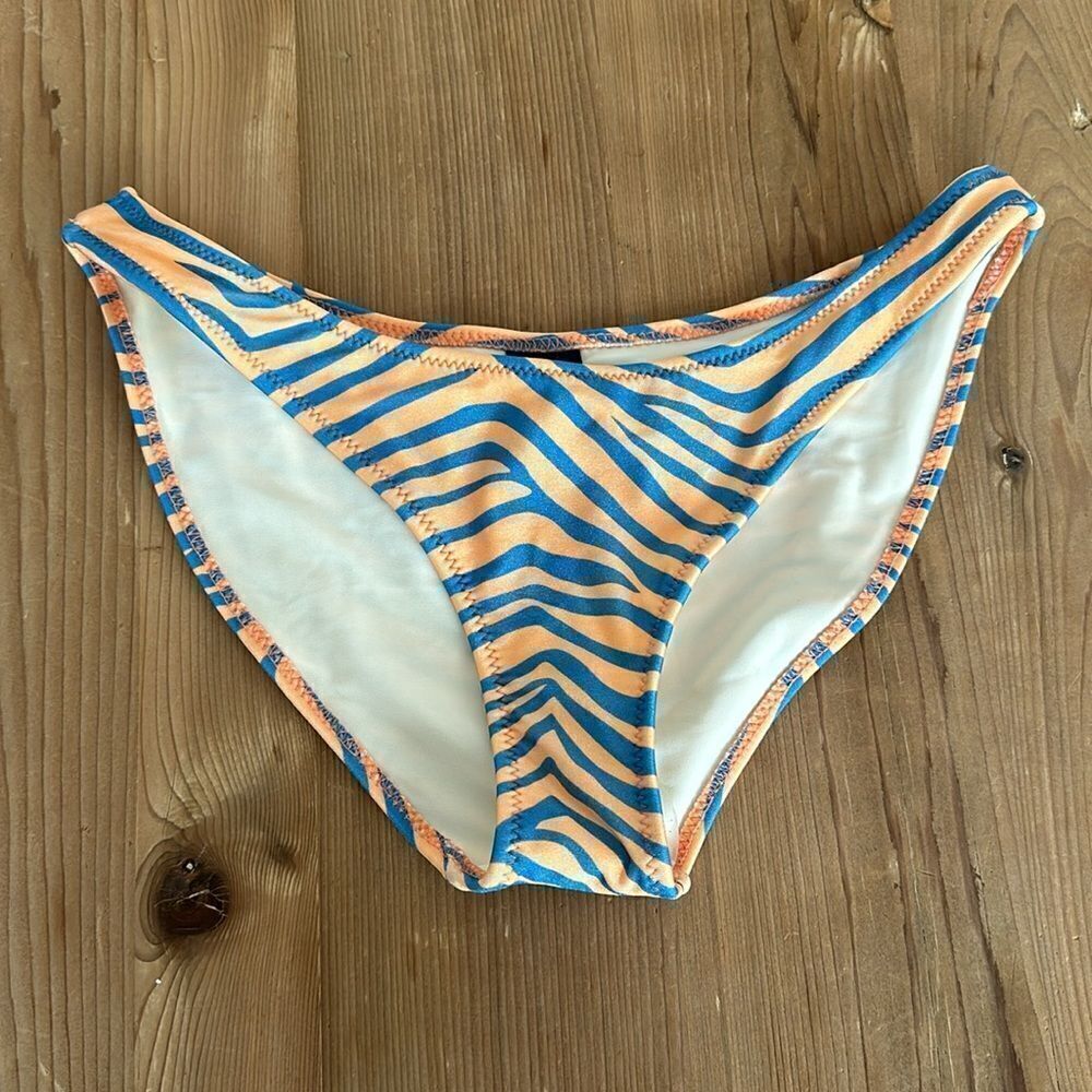 Triangl Swimwear Blue and Orange Bikini Bottom